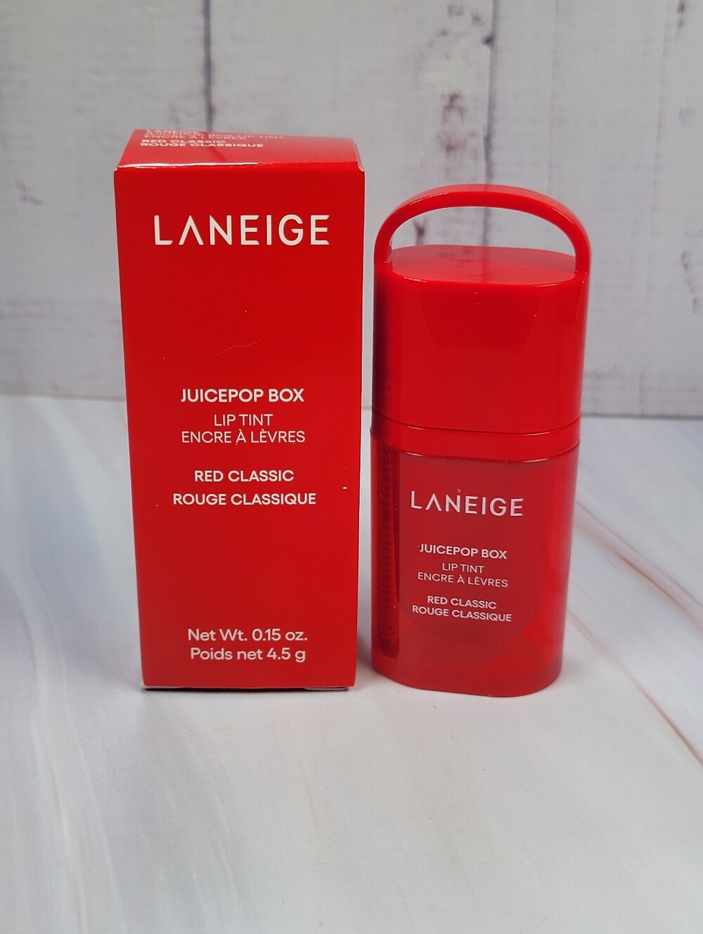 Laneige JuicePop Box Hydrating & Lightweight Lip Oil Tint in Red Classic - BNIB